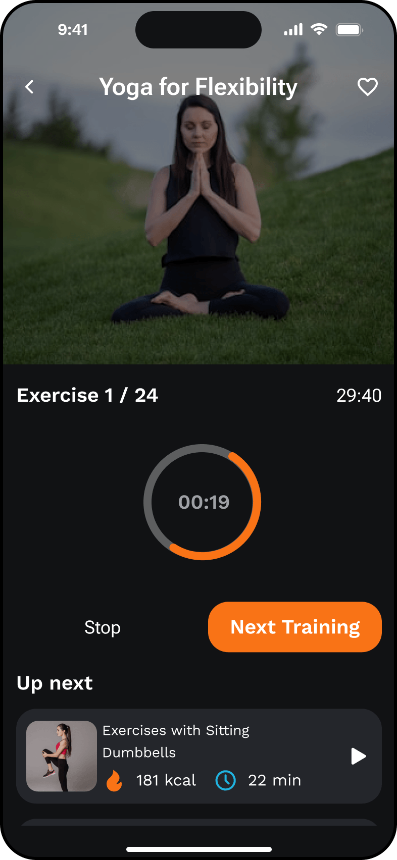 Workout tab