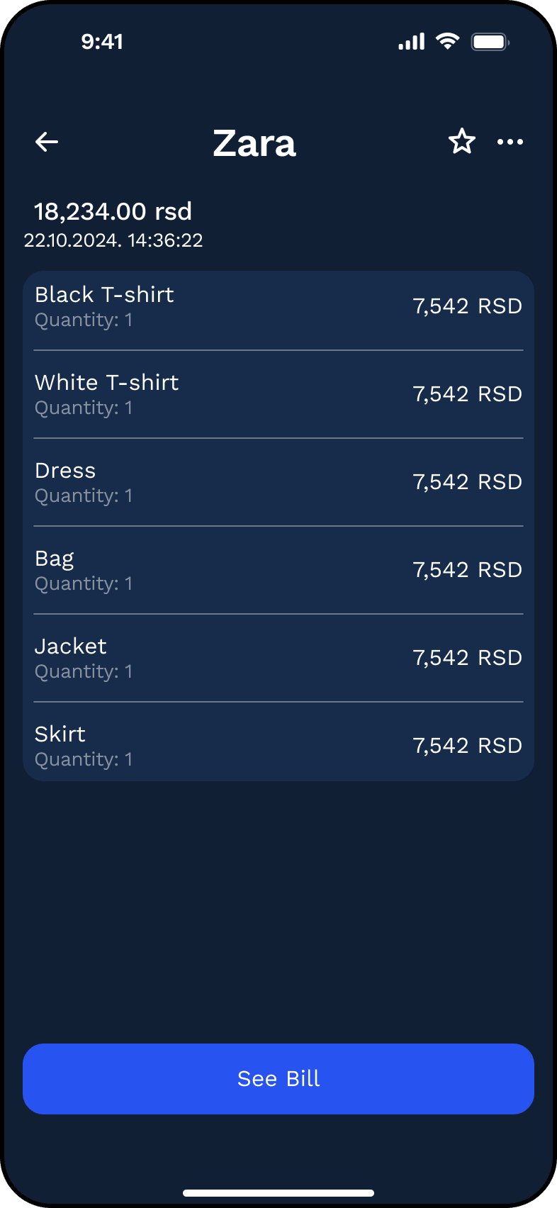 View bills
