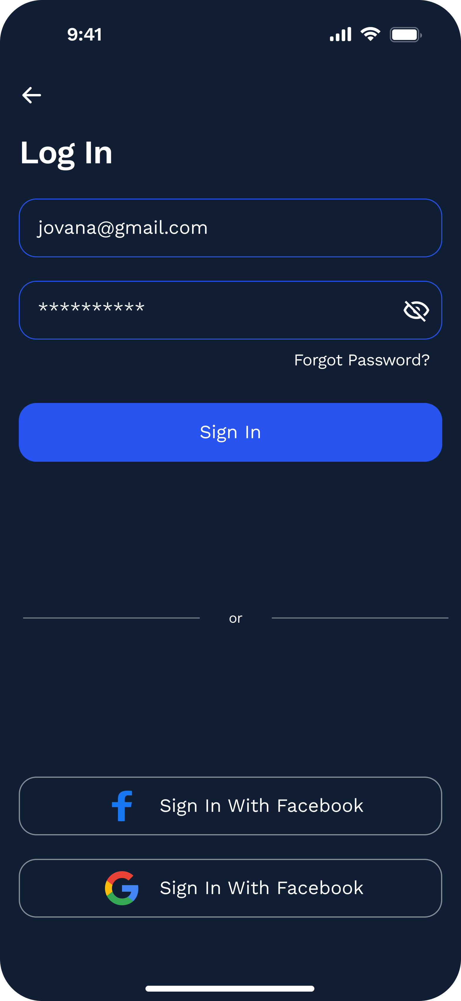 Log In Fill